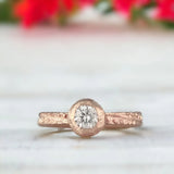 True Love’s Promise Round Brilliant Engagement Ring, Love's Journey Bridal Wedding Ring