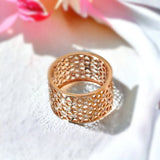 Avon Filigree Pattern White Diamond Band, Avon Old-Style Lattice Engagement Ring