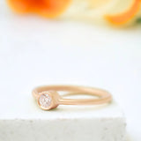 Sophisticated Yellow Gold Round Diamond Solitaire Ring, Simplicity Shines A Minimalist Engagement Ring