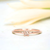 Moonlit Dreams Milky Round Diamond Ring, Milky Way Shine Natural Salt And Pepper Diamond Ring