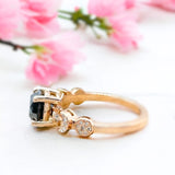 Deco Lunar Delight Salt And Pepper Diamond Ring, Deco Dreamscape Proposal Ring