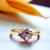 Utopian Grace Captivating Salt & Pepper Natural Diamond Ring, Unrivalled Charm Diamond Ring