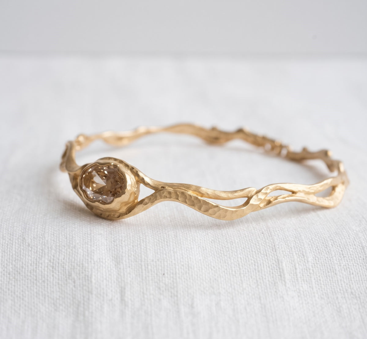 Brown Champagne Diamond Necklace Handmade Jewelry