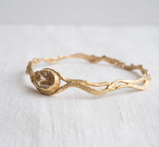 Brown Champagne Diamond Necklace Handmade Jewelry