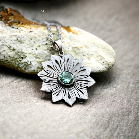 Ocean Mist Pendant Necklace – Deep Blue Gem Jewelry