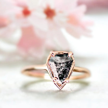 Velvet Dreams Salt and Pepper Diamond Ring Enigmatic Radiance