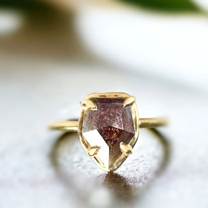 Valiant Gleam Salt and Pepper Diamond Ring Captivating Radiance