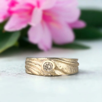 Telesto Ring with Bezel Set Round Diamond