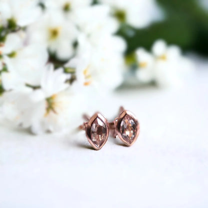 Handcrafted Morganite Earrings with Peridot and Ruby