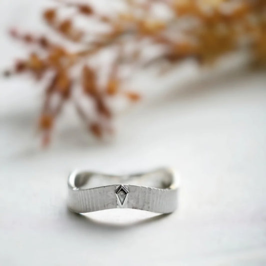 Luxury Salt and Pepper Diamond Wedding Rings