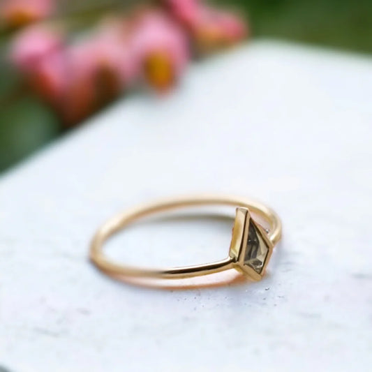Dakota Kite Salt & Pepper Diamond Ring – Minimalist Engagement Ring