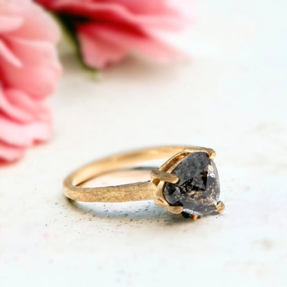 Trilliant Diamond Solitaire Ring in Fine Jewelry Style