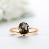 Terra Treasures Brown Diamond Ring, Lunar Lullaby Salt and Pepper Diamond Ring