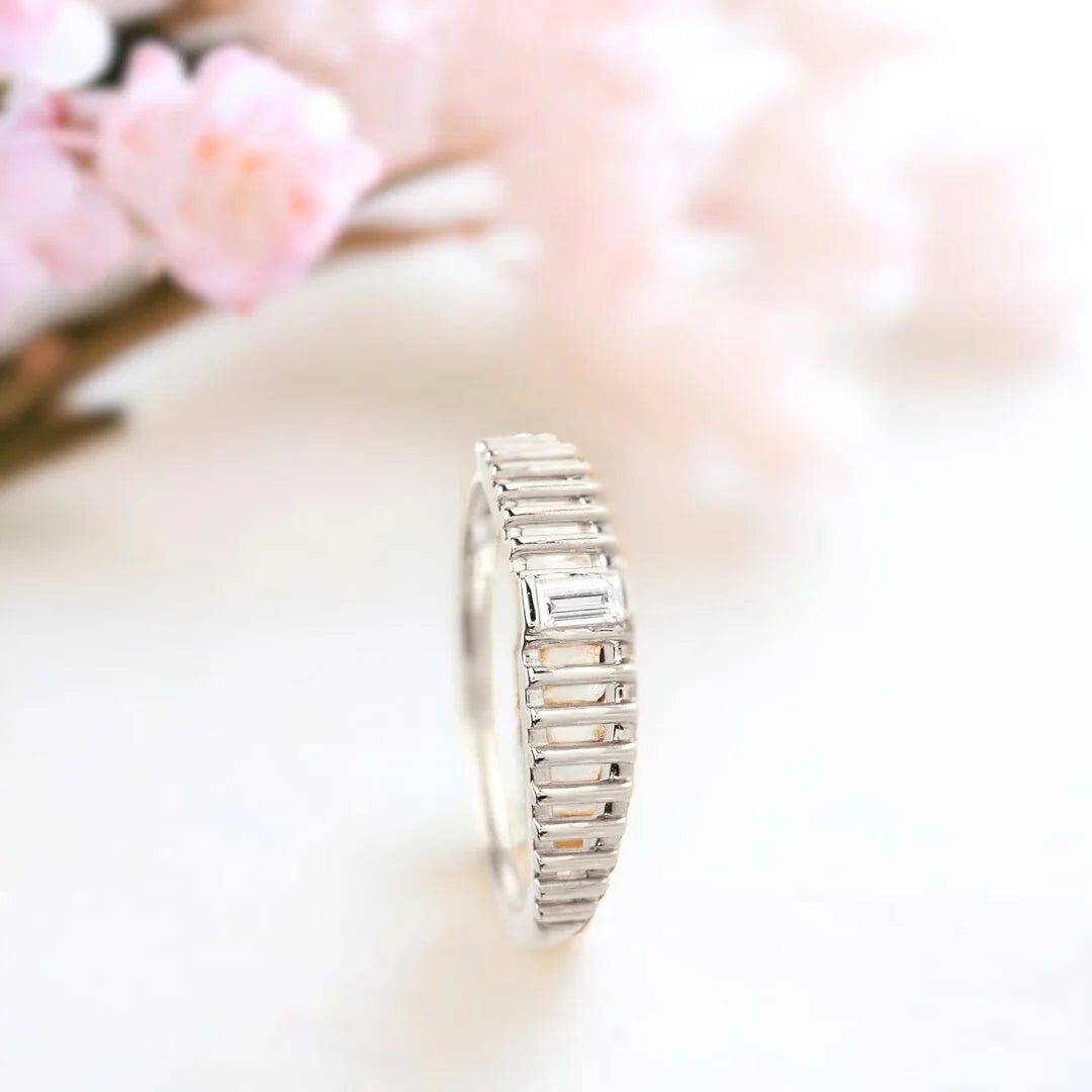 Maverick Baguette Diamond Dome Ring Cage Design