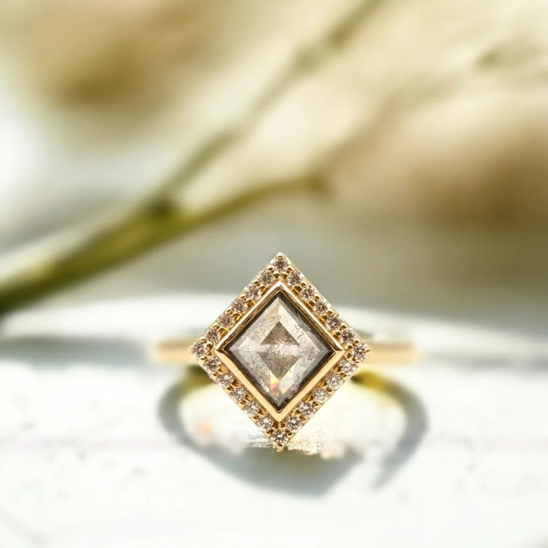 Princess Cut Diamond Halo Ring Fine Jewelry Design