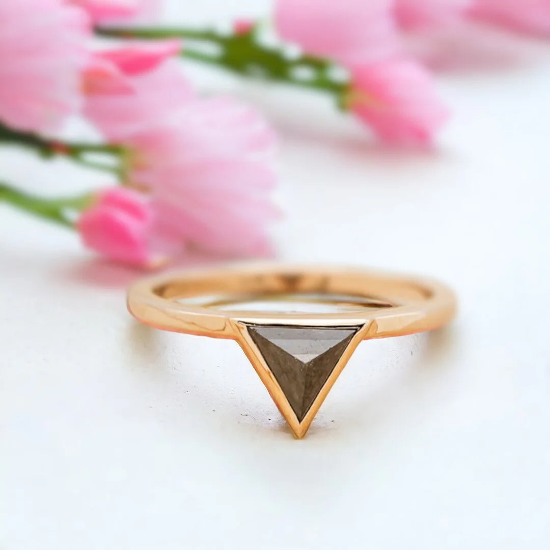 Jenny Triangle Diamond Engagement Ring Modern Geometric Design