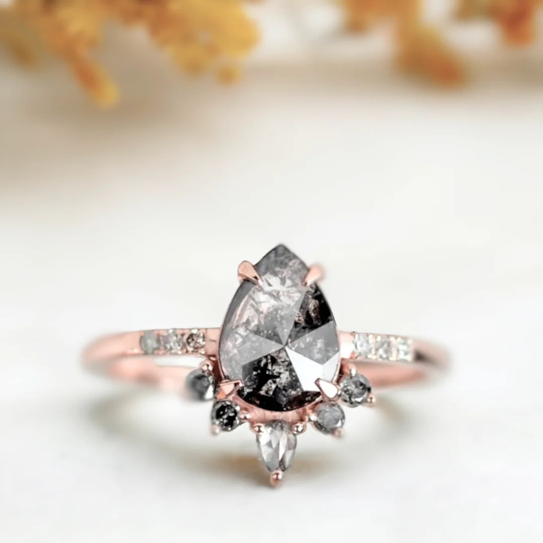 Diamond Pavé Open Cuff Stacking Ring Flush Set Band