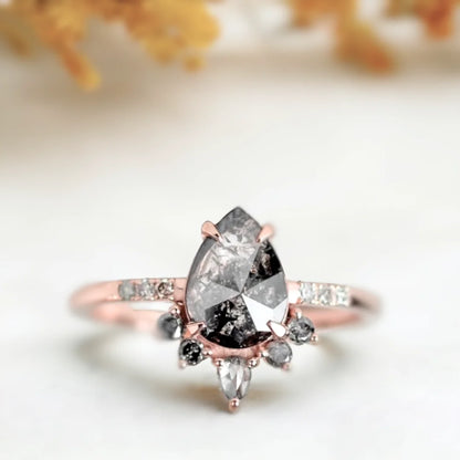 Diamond Pavé Open Cuff Stacking Ring Flush Set Band