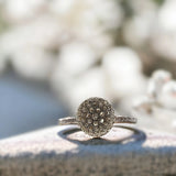 Bohemian Dreams Rustic Diamond Ring & Earring Set, Nature's Whisper Rustic Diamond Vintage Set