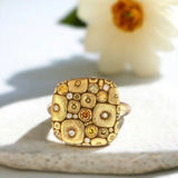 Victorian Renaissance Solid Gold & Sapphire Ring, Gothic Gold Elegance Victorian Vintage Style Ring