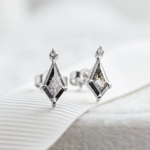 Diamond Drifter Natural Salt & Pepper Earrings