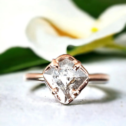 Vortex of Love Salt and Pepper Diamond Ring Modern Vogue Fusion