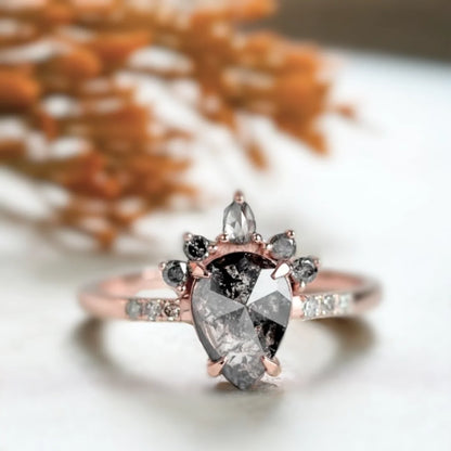 Diamond Pavé Open Cuff Stacking Ring Flush Set Band