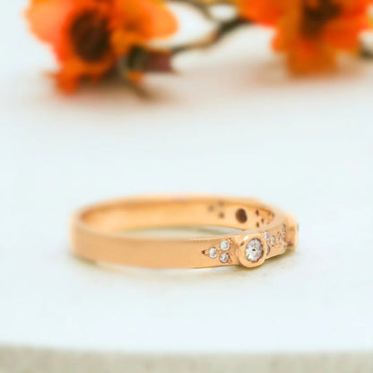 Antique Salt and Pepper Diamond Wedding Band Design