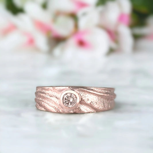 Telesto Ring with Bezel Set Round Diamond