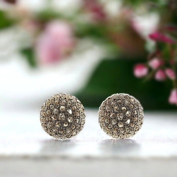 Bohemian Dreams Rustic Diamond Ring & Earring Set, Nature's Whisper Rustic Diamond Vintage Set