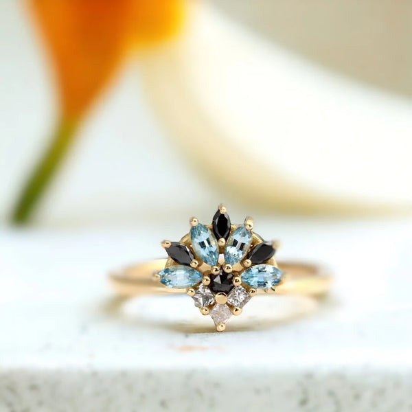 Garden Of Memories Vintage Multi-Stone Bouquet Ring, Whimsical Treasures Vintage Multi-Stone Engagement Ring