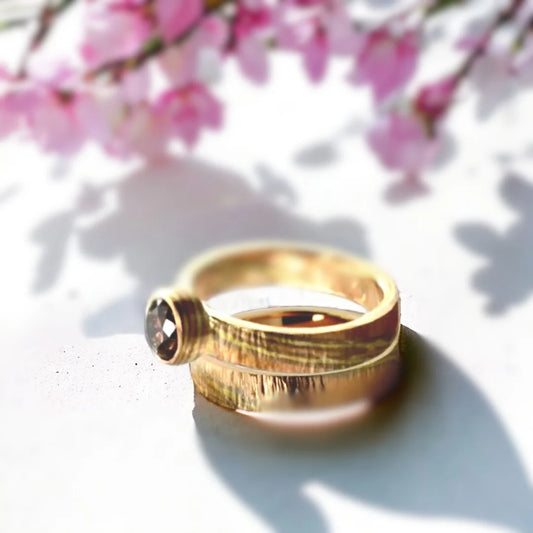 Mokume Gane Kushikino Solitaire – Build Your Own Diamond Engagement Ring