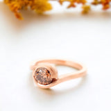 Indulgence In Love Chocolate Brown Engagement Ring, Elegant Earth Tones Chocolate Brown Proposal Rings