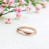 Organic Beauty Small Diamond Wedding Band, Pure and Simple Minimalist Diamond Engagement Rings