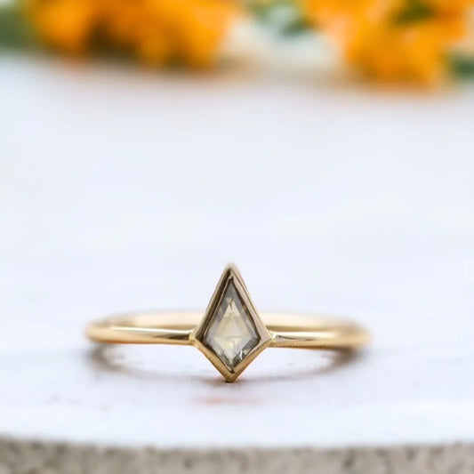 Dakota Kite Salt & Pepper Diamond Ring – Minimalist Engagement Ring