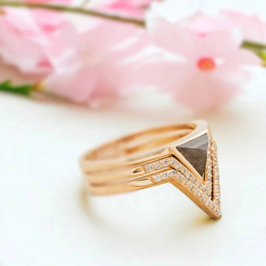 Jenny Triangle Diamond Engagement Ring Modern Geometric Design
