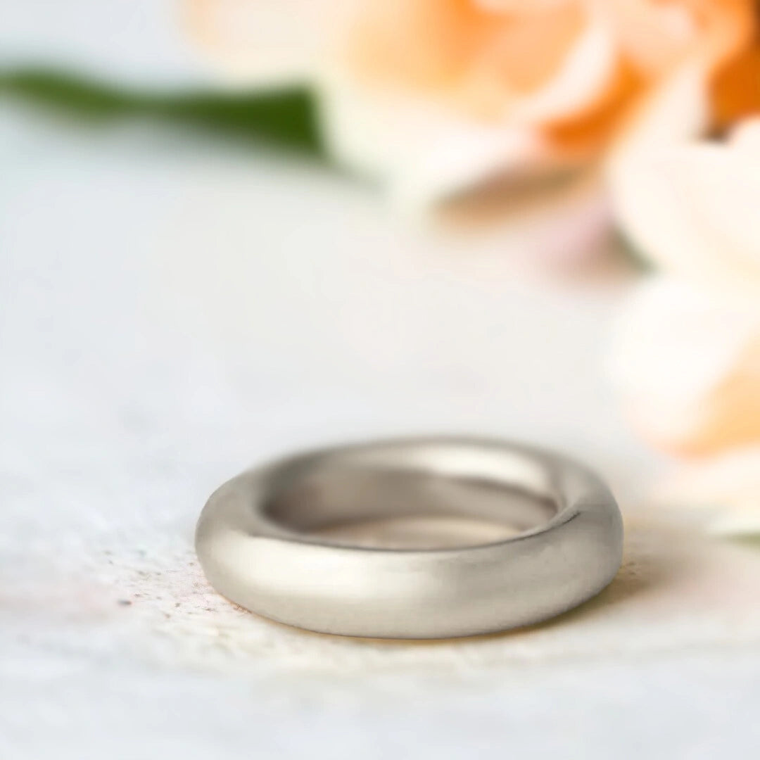 Sterling Silver Orbit Ring Modern Minimalist Design