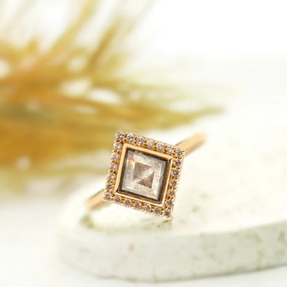 Princess Cut Diamond Halo Ring Fine Jewelry Design