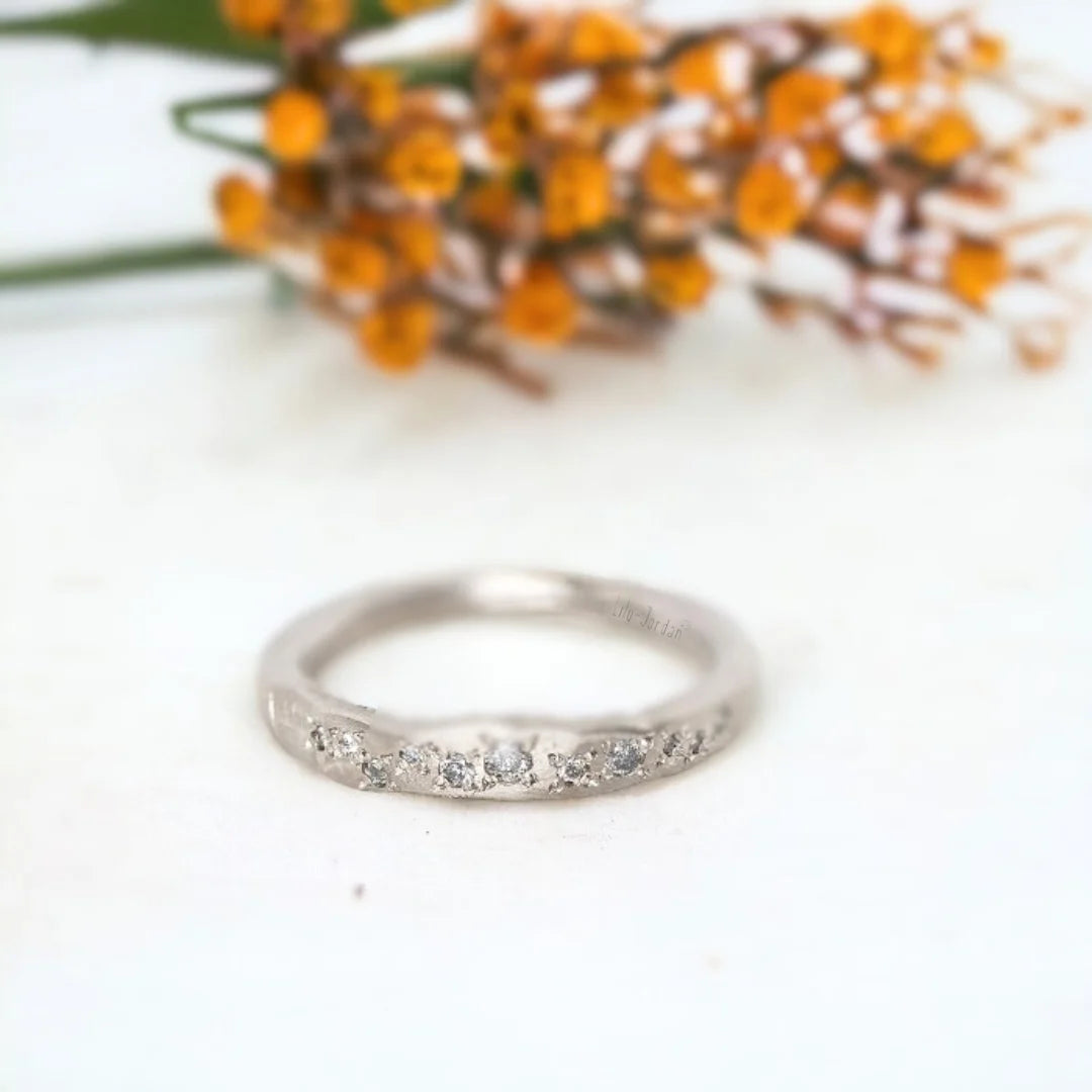 Salt and Pepper Diamond Scatter Band Ring Design