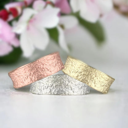 Sands of Time Wedding Band with Ocean Wave Design