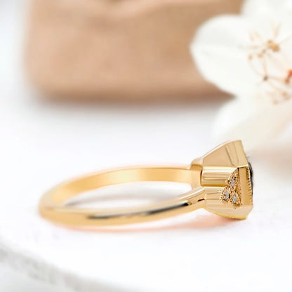 Snowdrop Vintage Inspired Bespoke Ring Handmade Elegant Jewelry