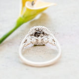 Rival Of Grace Timeless Diamond Ring, Plush Perfection Opulent Salt & Pepper Natural Diamond Ring