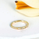 Dainty Luminescence Wedding Band, Petite Radiance Engagement Ring