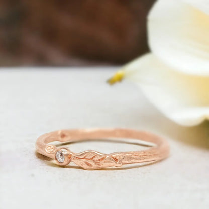 Nature Inspired Stacking Rings Leaf Pod Twig Ethical Design