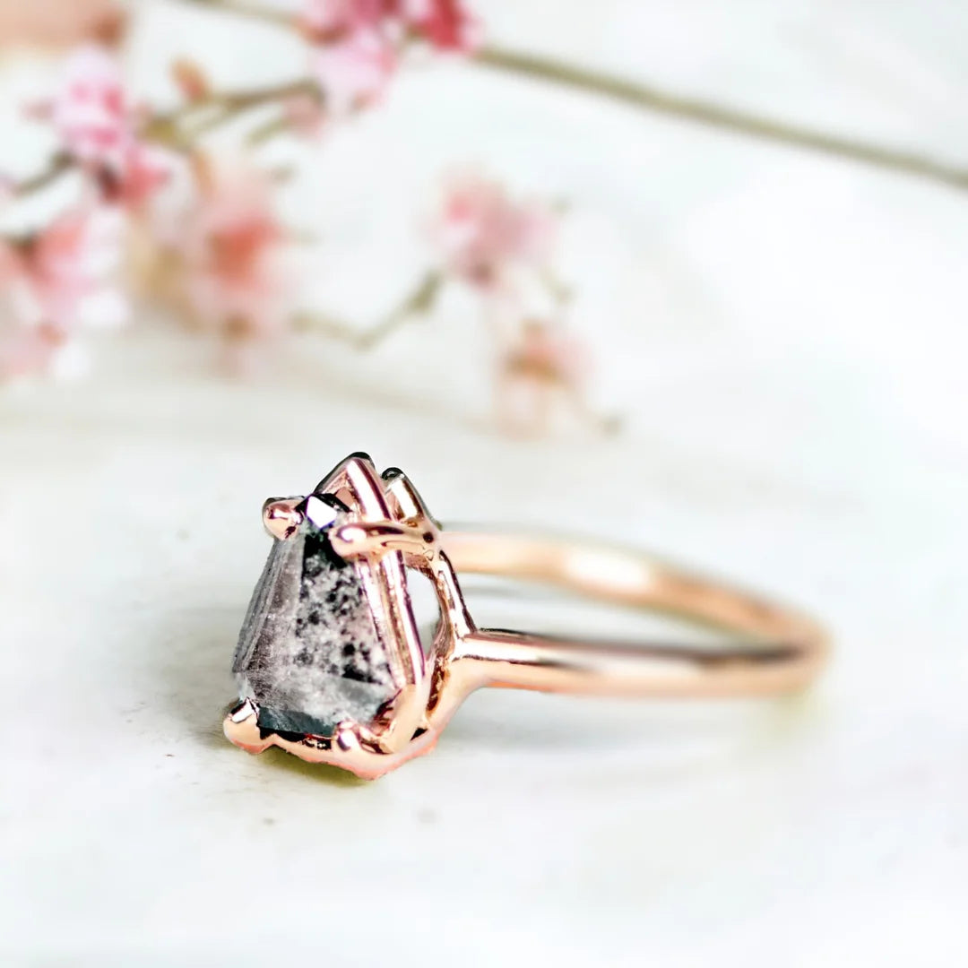 Velvet Dreams Salt and Pepper Diamond Ring Enigmatic Radiance