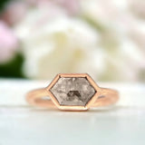 Unexpected Grandeur Surprise Diamond Ring, Unconventional Excellence Maverick Natural Salt & Pepper Diamond Ring