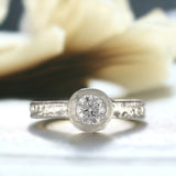 Glimmering Nostalgia Vintage Diamond Ring Set, Crafted to Perfection Handmade Vintage White Diamond Ring Set