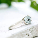 Seabreeze Serenade Aquamarine Symphony Ring, Aqua Aura Sky Blue Aquamarine Ring