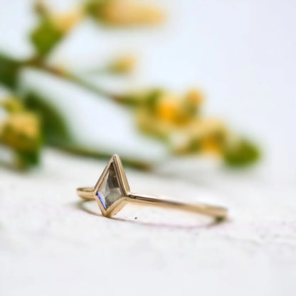 Dakota Kite Salt and Pepper Diamond Ring Minimalist Design