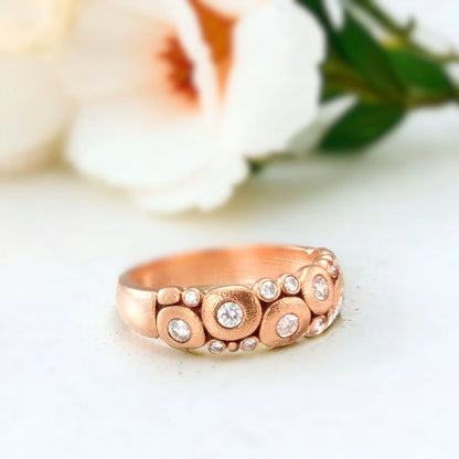 White Diamond Dome Ring Custom Designer Jewelry